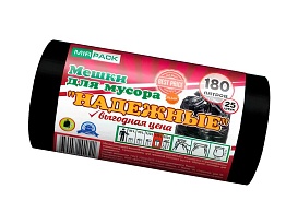 Мешки для мусора 180 л, ароматизированные, черные, в рулоне 25 шт., ПВД, 35 мкм, 1100х930 мм, НАДЕЖНЫЕ, 1802550 в Керчи