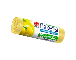 Мешки для мусора 60 л, ароматизированные, Лимон, желтые, в рулоне 20 шт., ПНД, 9 мкм, 650х550 мм, GRIFON Aroma, 101-023 Li в Керчи