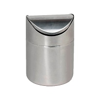 Урна для мусора 1,2 л настольная, с качающейся крышкой, нержавеющая сталь, матовая в Керчи