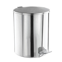 Ведро для мусора с педалью, усиленное, Титан, 15 л, нержавеющая сталь, хром в Керчи