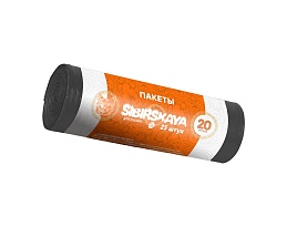 Мешки для мусора 20 л, черные, в рулоне 25 шт., ПНД, 6 мкм, 420х450 мм, SIBIRSKAYA, 101-001 S в Керчи