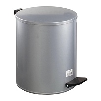Ведро для мусора с педалью, усиленное, Титан, 15 л, серое, оцинкованная сталь в Керчи