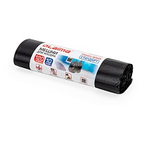 Мешки для мусора 120 л, черные, в рулоне 10 шт., ПНД, 14 мкм, 1100х700 мм, LAIMA, 601385 в Керчи