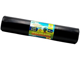 Мешки для мусора 200 л, ароматизированные, черные, в рулоне 10 шт., ПВД, 100 мкм, 1200х800 мм, Добрыня, Dob20010black в Керчи Мешки для мусора 200 л, ароматизированные, черные, в рулоне 10 шт., ПВД, 100 мкм, 1200х800 мм, Добрыня, Dob20010black в Керчи