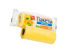 Мешки для мусора 35 л, ароматизированные, желтые, в рулоне 20 шт., ПНД, 12 мкм, 560х530 мм, GRIFON Цитрусовый Микс, 100-033 в Керчи