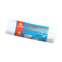 Мешки для мусора 120 л, белые, рулон 10 шт., ПНД, 12 мкм, 1100х690 мм, Эконом, МЭ2622 (МНЭ 120-10б) в Керчи