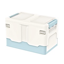 Ящик пластиковый складной белый, дно голубое, 370х240х240 мм в Керчи