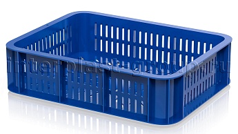 Ящик (лоток) кондитерский перфорированный синий в Керчи