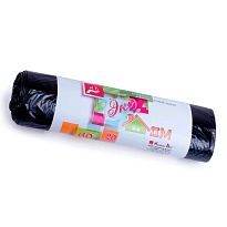Мешки для мусора 60 л, черные, в рулоне 20 шт., ПНД, 7 мкм, 700х600 мм, Концепция Быта ЭкоДом, 601349 в Керчи