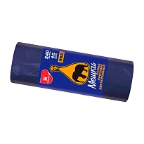 Мешки для мусора 240 л, синие, рулон 10 шт., ПВД 36 мкм, 1350х900 мм, Уфа Пак, МВ1854 (МВ 240-10с) в Керчи