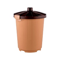 Мусорный бак с крышкой на колесах 105 л бежевый 105 бежевый в Керчи