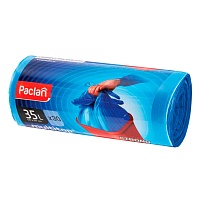 Мешки для мусора 35 л, с ушками, синие, в рулоне 30 шт., ПНД, 10,5 мкм, 640х500 мм, PACLAN Multitop, 600819 в Керчи