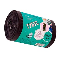 Мешки для мусора 12 л, черные, в рулоне 30 шт., ПНД, 6 мкм, 550х320 мм, Концепция Быта Tubus, 604936 в Керчи