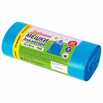 Мешки для мусора 35 л, синие, в рулоне 30 шт., ПНД, 10 мкм, 600х500 мм, Любаша, 608091 в Керчи Мешки для мусора 35 л, синие, в рулоне 30 шт., ПНД, 10 мкм, 600х500 мм, Любаша, 608091 в Керчи