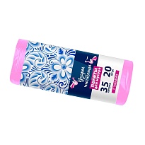 Мешки для мусора 35 л, с ушками, розовые, в рулоне 20 шт., ПНД, 12 мкм, 655х500 мм, Узоры Чистоты, МУ3469 (МСУ-35роз) в Керчи Мешки для мусора 35 л, с ушками, розовые, в рулоне 20 шт., ПНД, 12 мкм, 655х500 мм, Узоры Чистоты, МУ3469 (МСУ-35роз) в Керчи